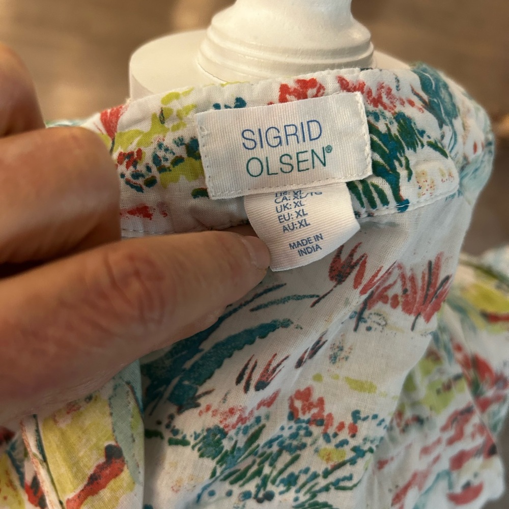 Sigrid Olsen Multicolor Floral play set women’s XL tropical all cotton - Picture 5 of 11